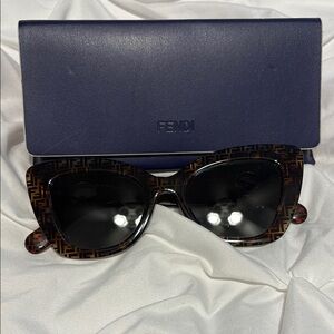 Fendi Brown Tortoiseshell Sunglasses